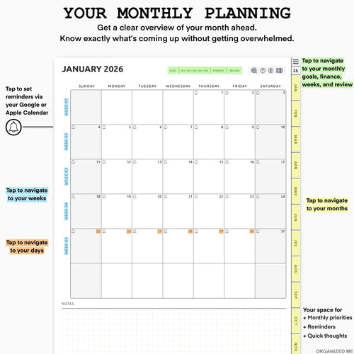 Kaori 2026 Digital Planner